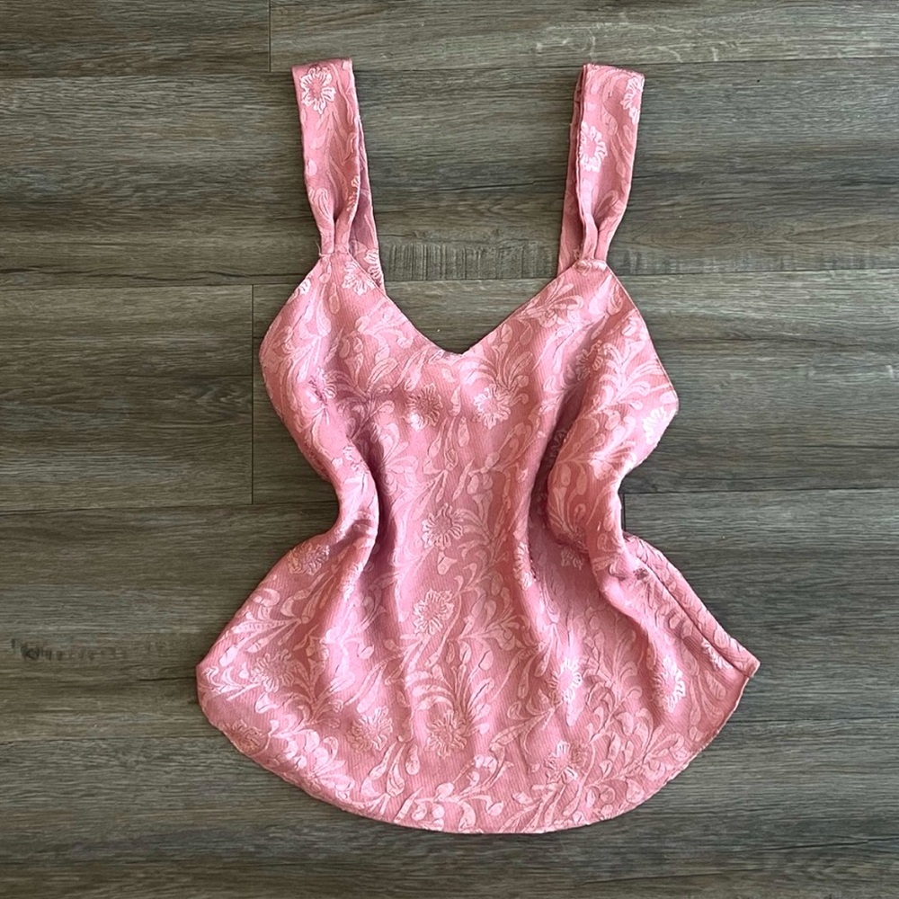 Vintage Pink Feminine Floral Y2K Top